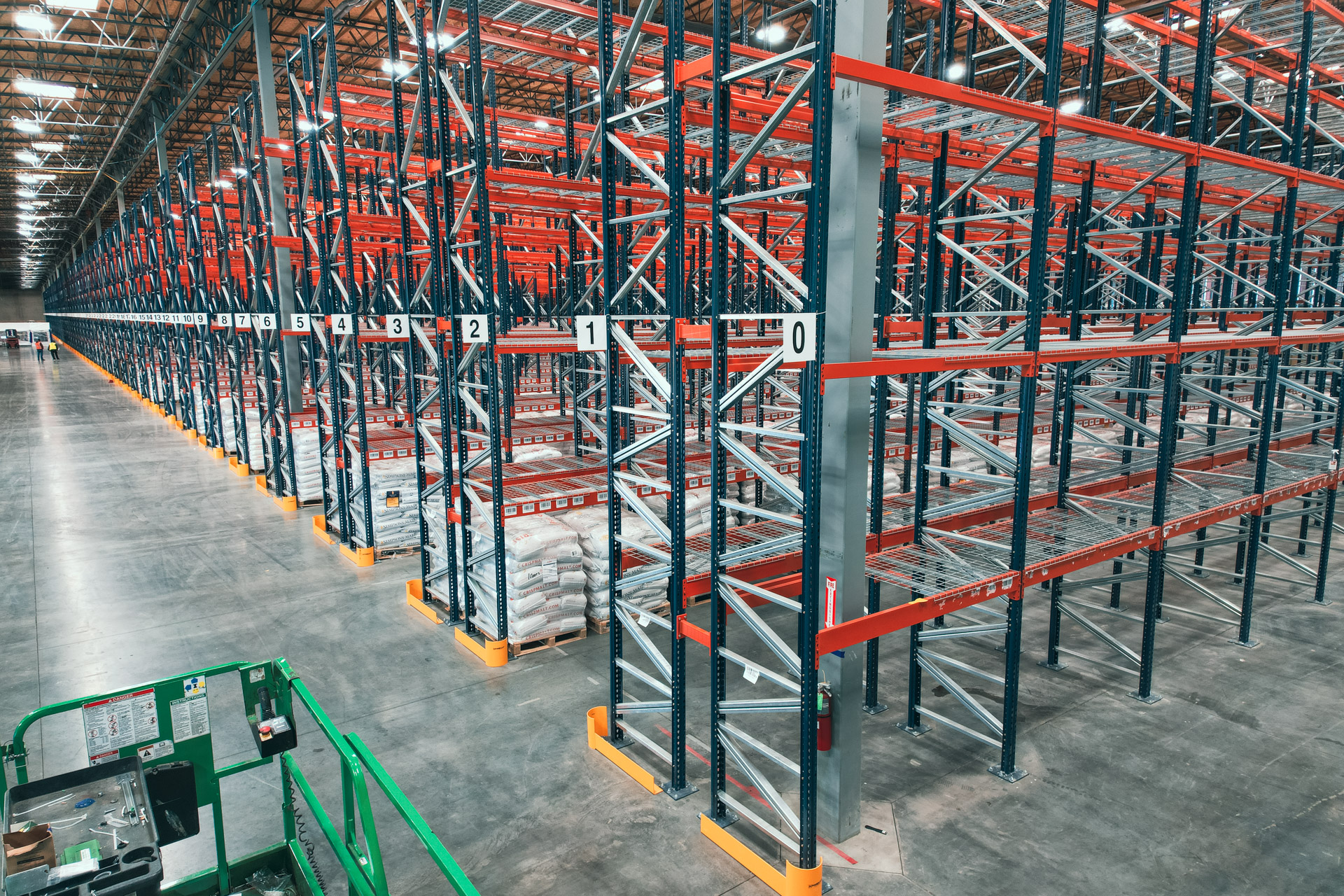 Warehouse pallet rack installation in Sacramento